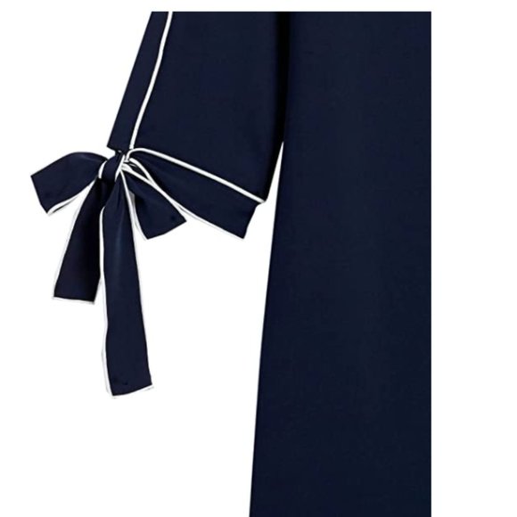 Lark & Ro Navy Blue shift dress with bow sleeves - Sz 2 - Picture 4 of 5